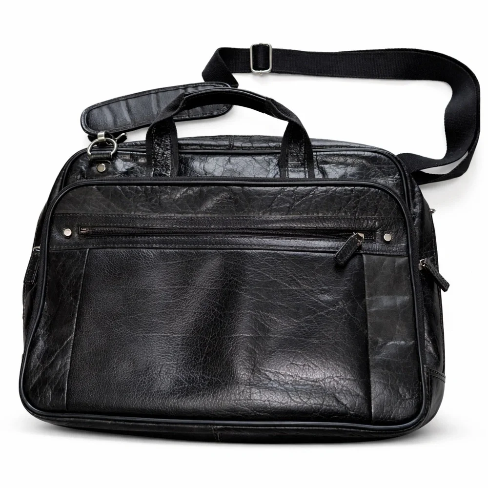 Mancini laptop messenger genuine leather bag briefcase